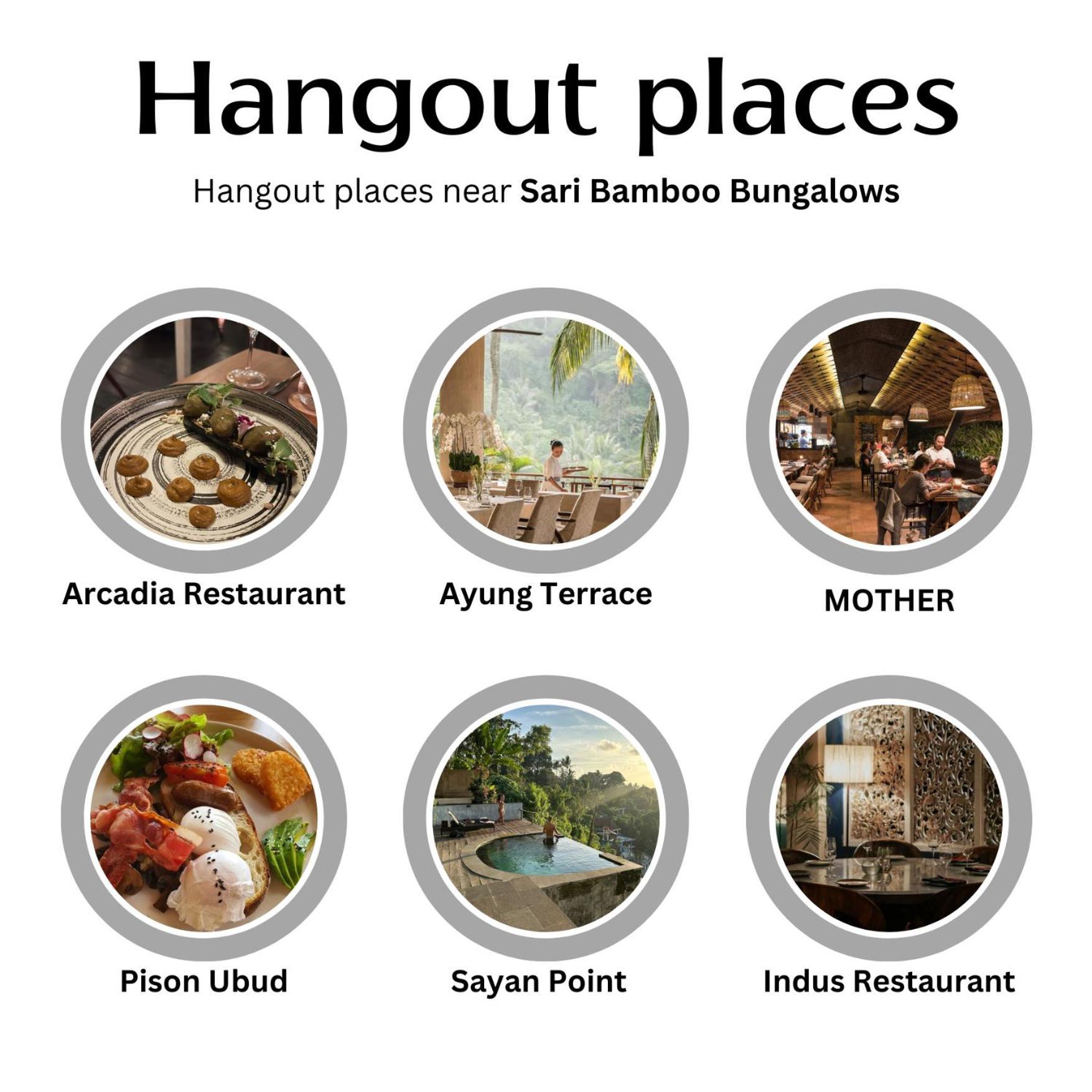 Sari Bamboo Bungalows Ubud Esterno foto